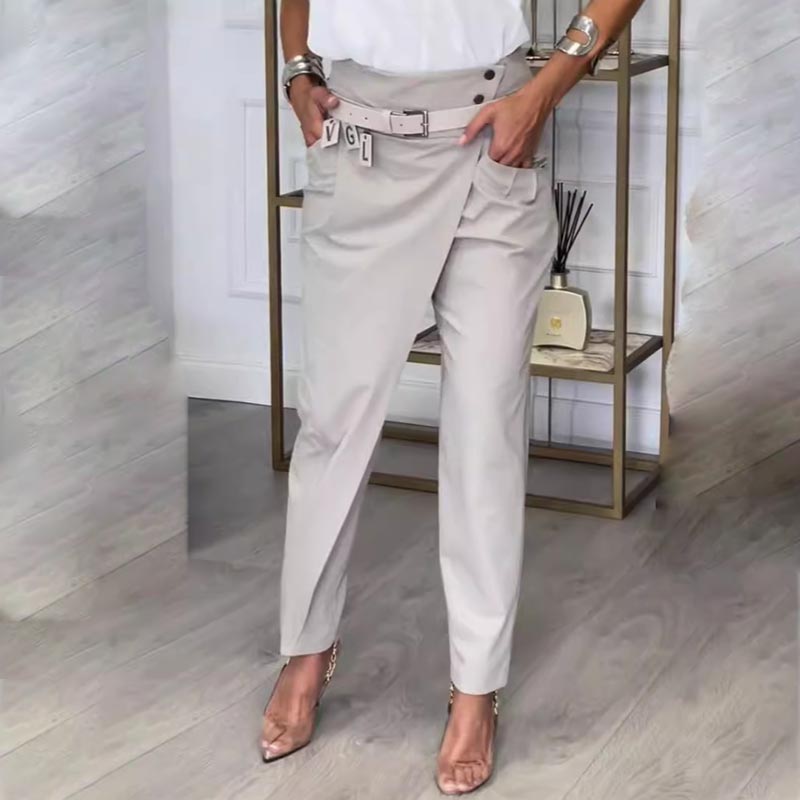 ✨ Women’s Solid Color Irregular Casual Pants