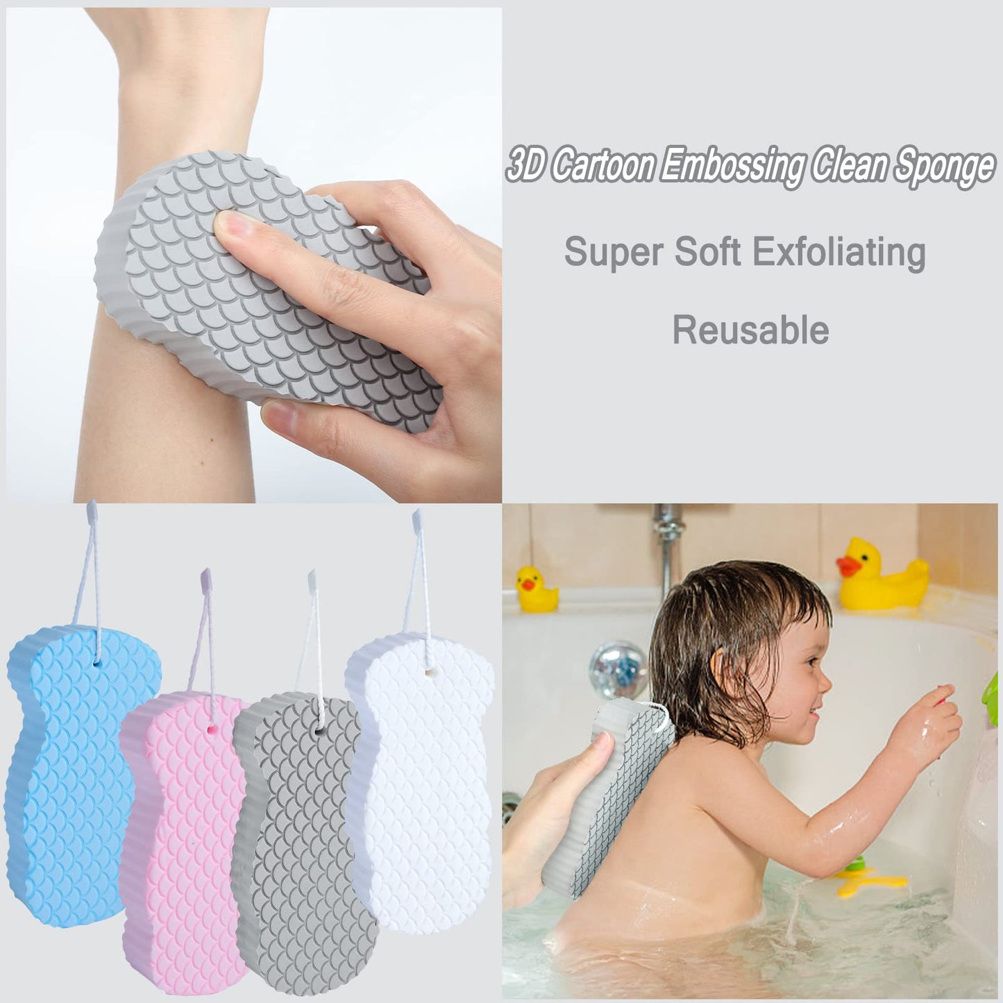 🎁 Super Soft Exfoliating Bath Sponge