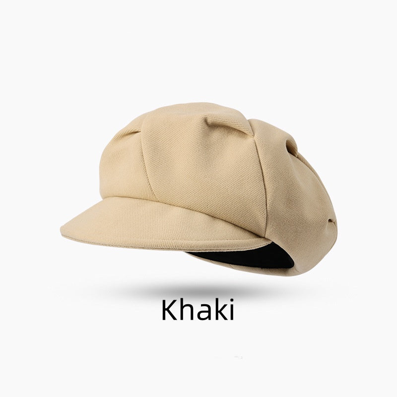 Women's Warm Octagonal Hat with Ear Protection