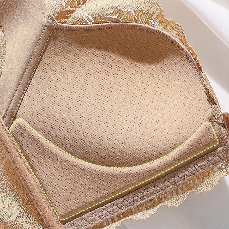 💜Lace Open Button Closure Anti-Sagging Breathable Bra