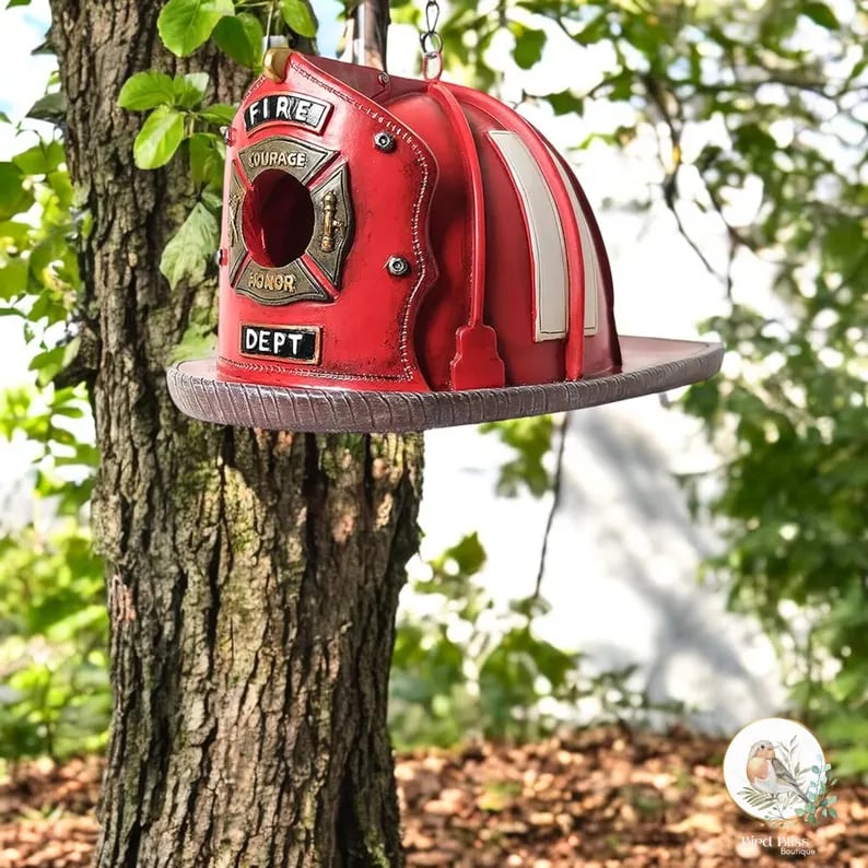 🔥Firefighter-Themed Birdhouse