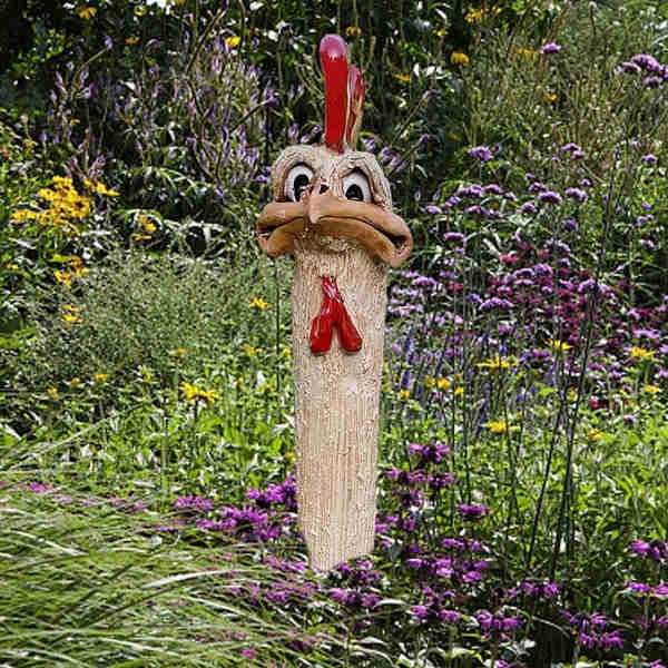 Funny Hidden Chickens Garden Decoration