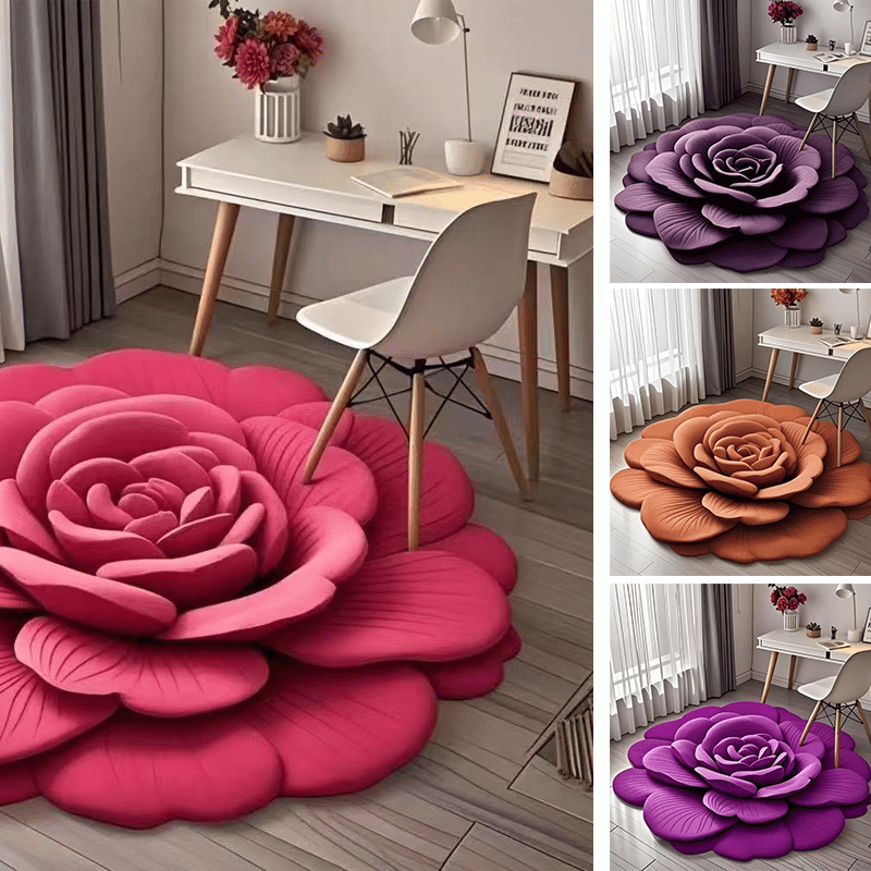 Floral Plush and Diatomaceous Earth Rug