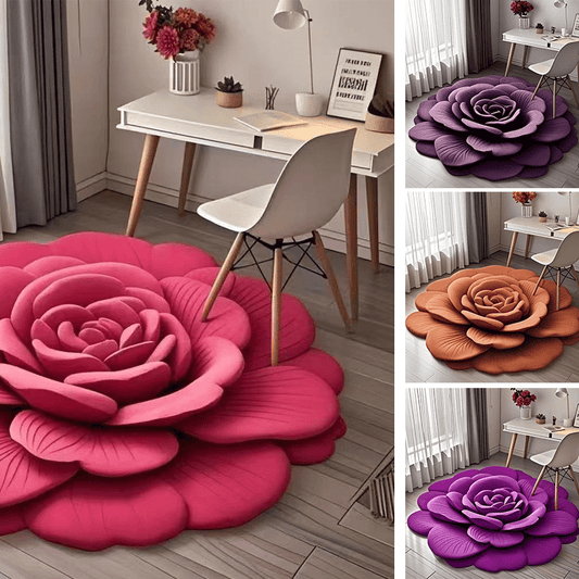 Floral Plush and Diatomaceous Earth Rug