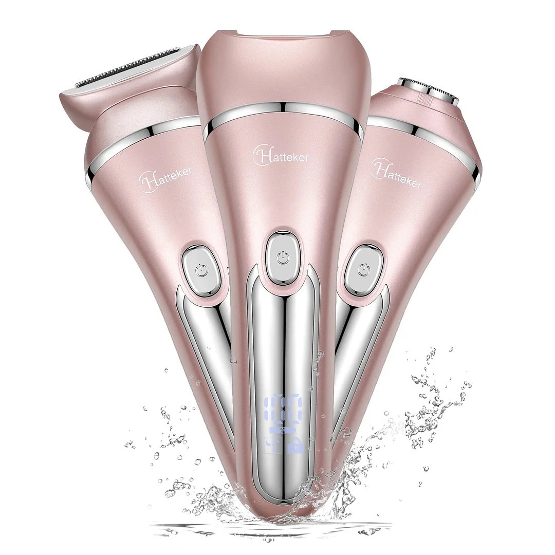 Electric Epilator Hair Removal for Women 3 in 1 Shaver for Legs Arms Underarms Bikini Public Rechargeable