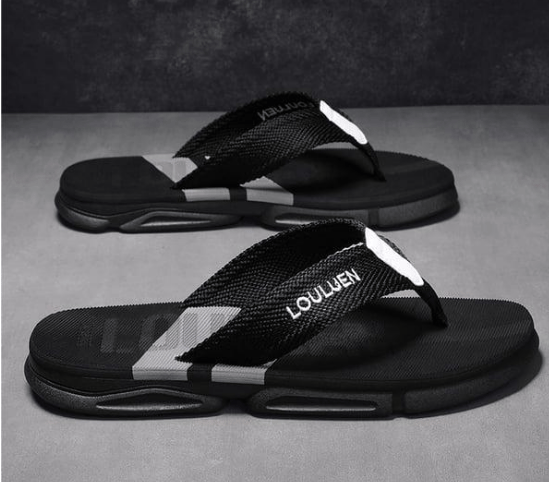 Outdoor casual beach men's clip-on slippers