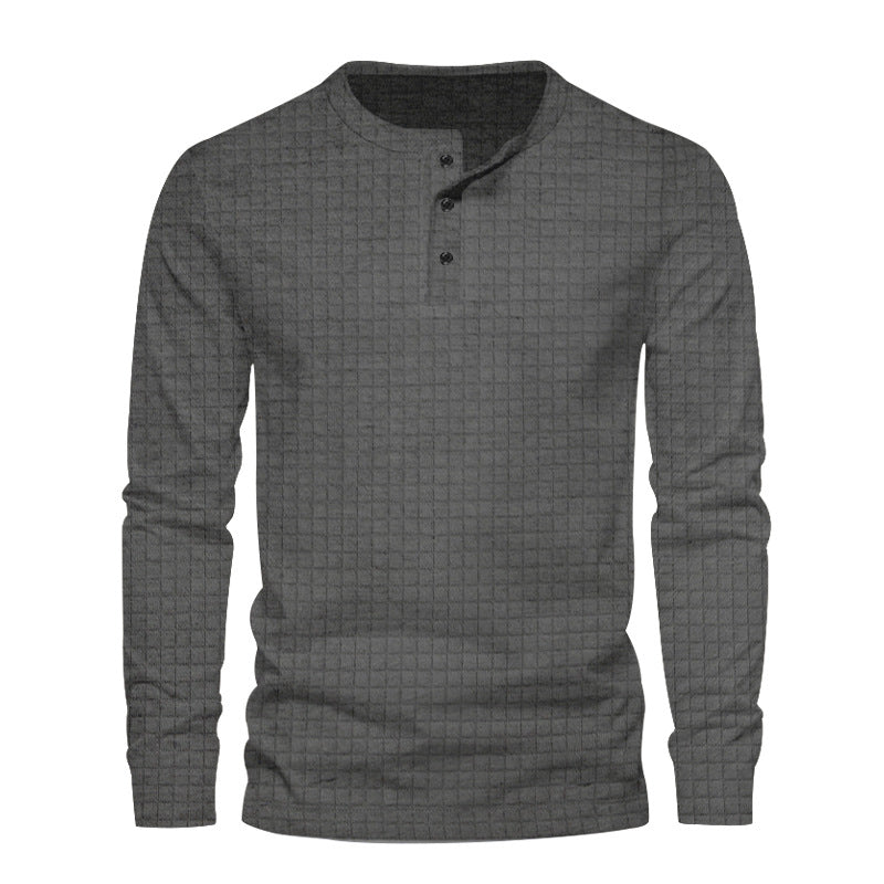 Men's jacquard small check top
