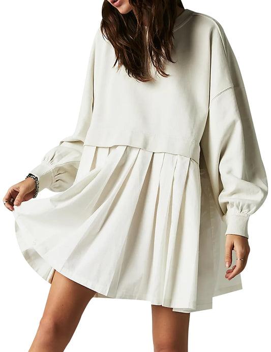 ⏰Womens Oversized Sweatshirt Dress Crewneck Mini Dress