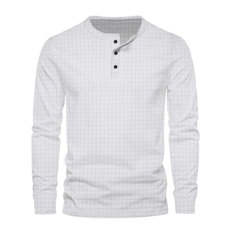 Men's jacquard small check top