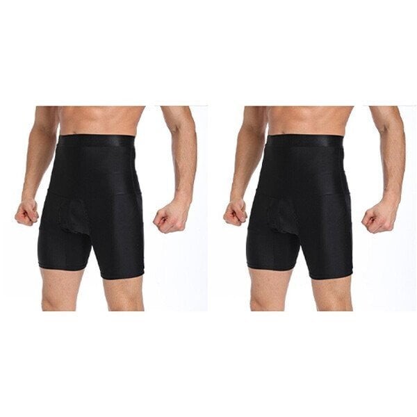 Men's Silicone Non-Slip High Waist Shapewear Boxer Briefs