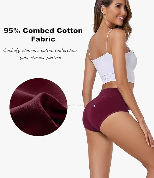 Women's High Waisted Cotton Underwear
