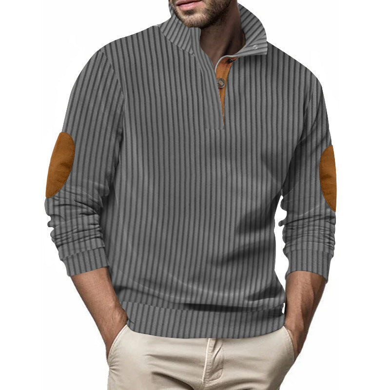 Men's jacquard striped sweatshirt