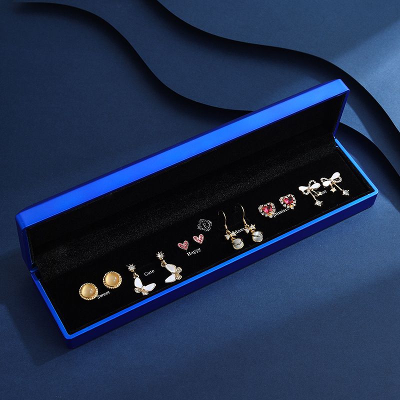 💝Stylish S925 Silver Zircon One-week Earrings Set (6 Pairs)