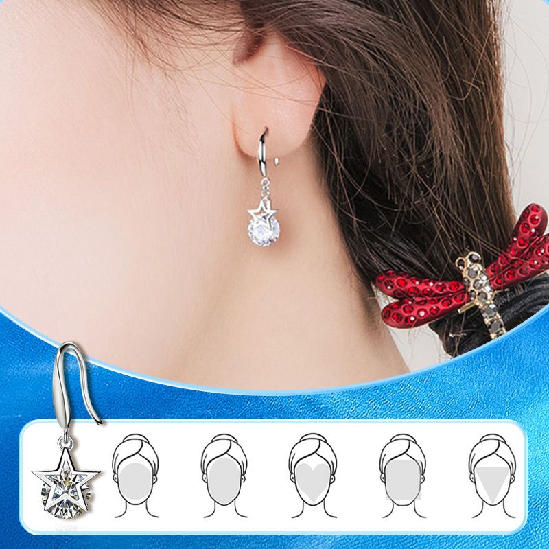 💝Stylish S925 Silver Zircon One-week Earrings Set (6 Pairs)