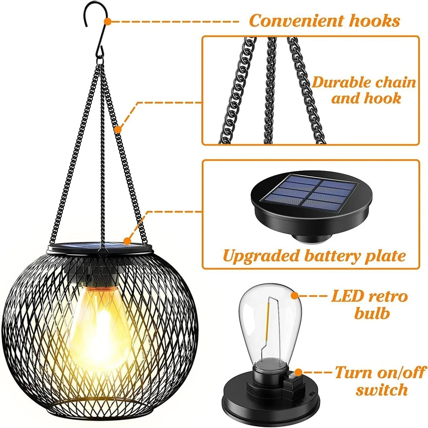 Outdoor Garden Metal Hanging Lights
