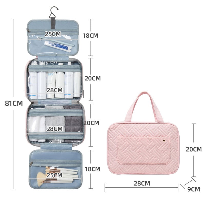 🔥 Toiletry Bag For Women With Hanging Hook