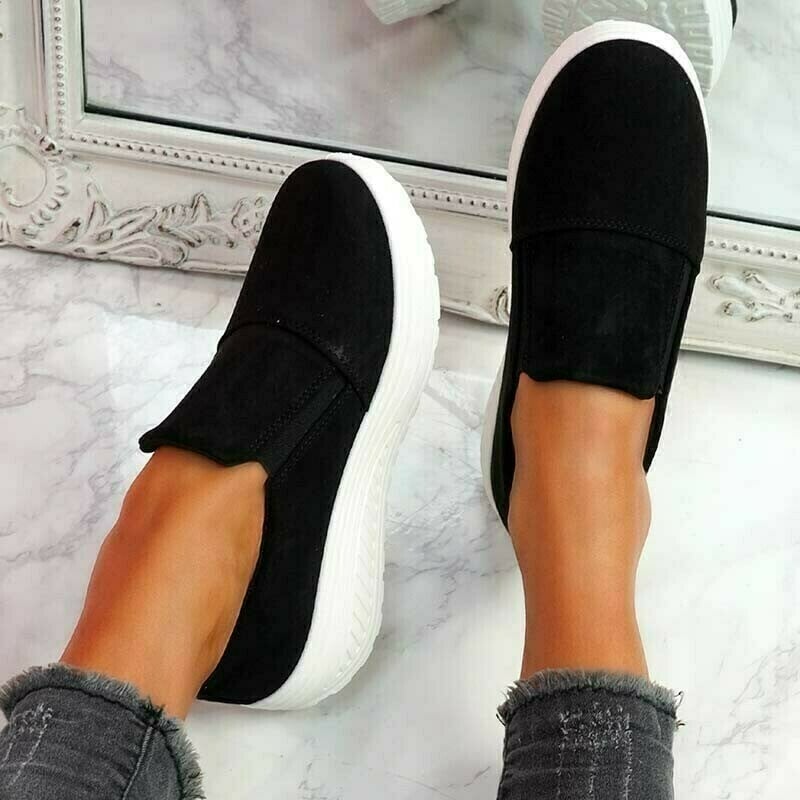 Woman Round toe Knitted Bow Loafers