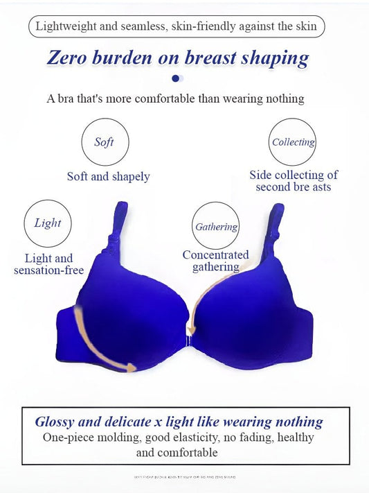 Front Button Gathering Sexy Bra