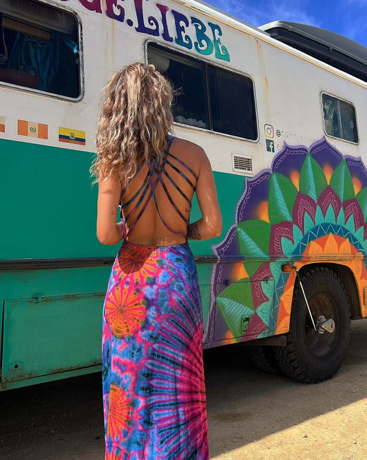 🔥Summer Music Festival Strap Open Back Dress