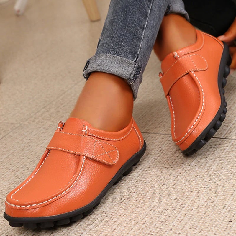 Leather Flat Non-slip  Nurse Shoes