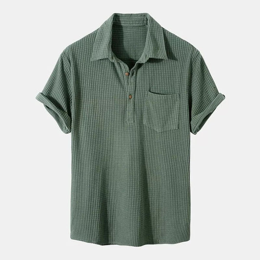 🔥Men's Waffle Lapel Shirt
