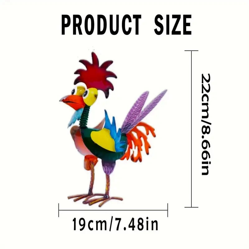 Metal-rooster Outdoor Statue