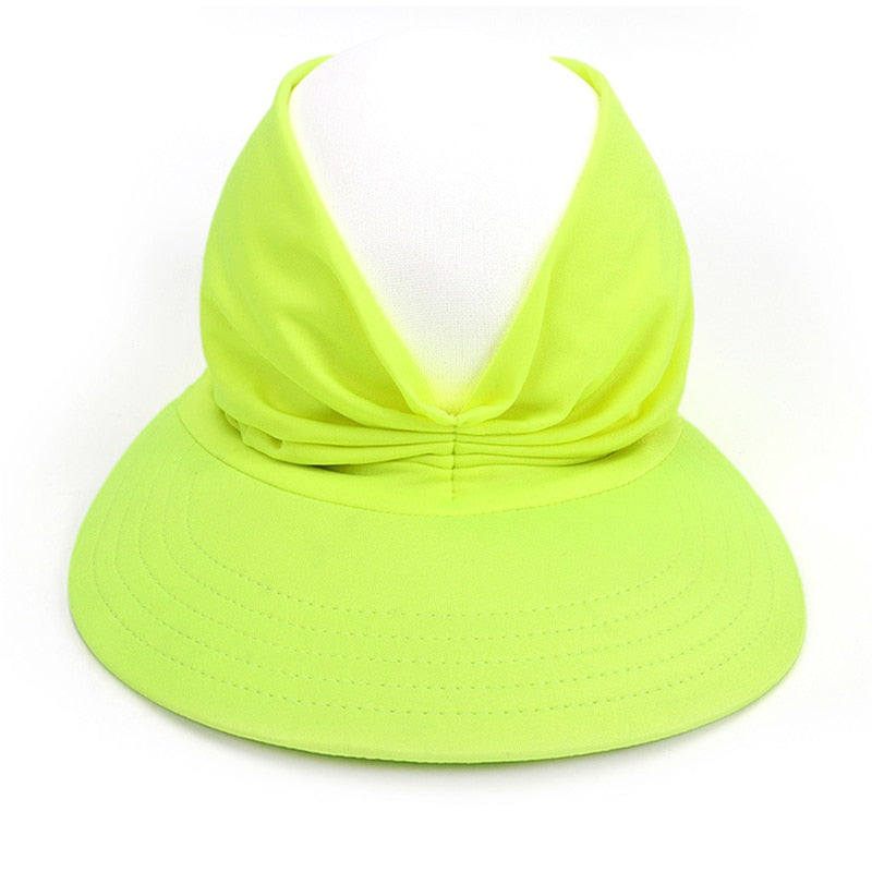Women Outdoor Hollow Top Summer Sun Visor Hat