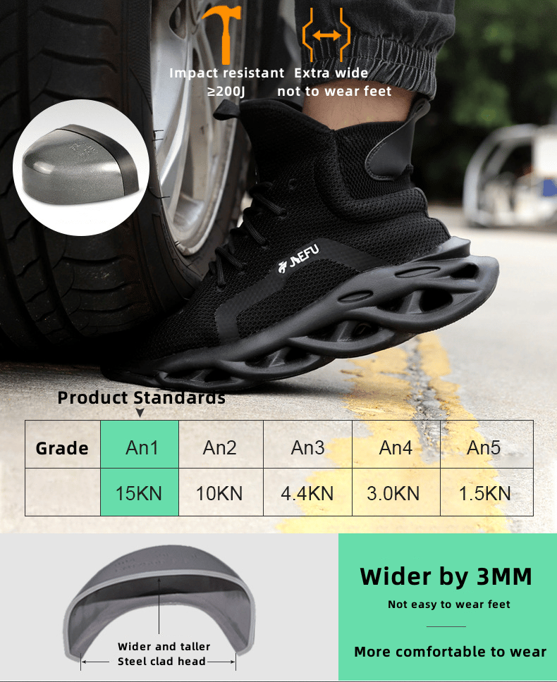 Ultra-Light Breathable Steel Toe Non-Slip Work Shoes