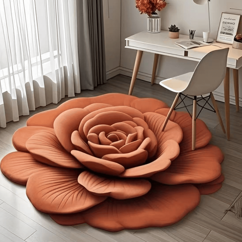 Floral Plush and Diatomaceous Earth Rug