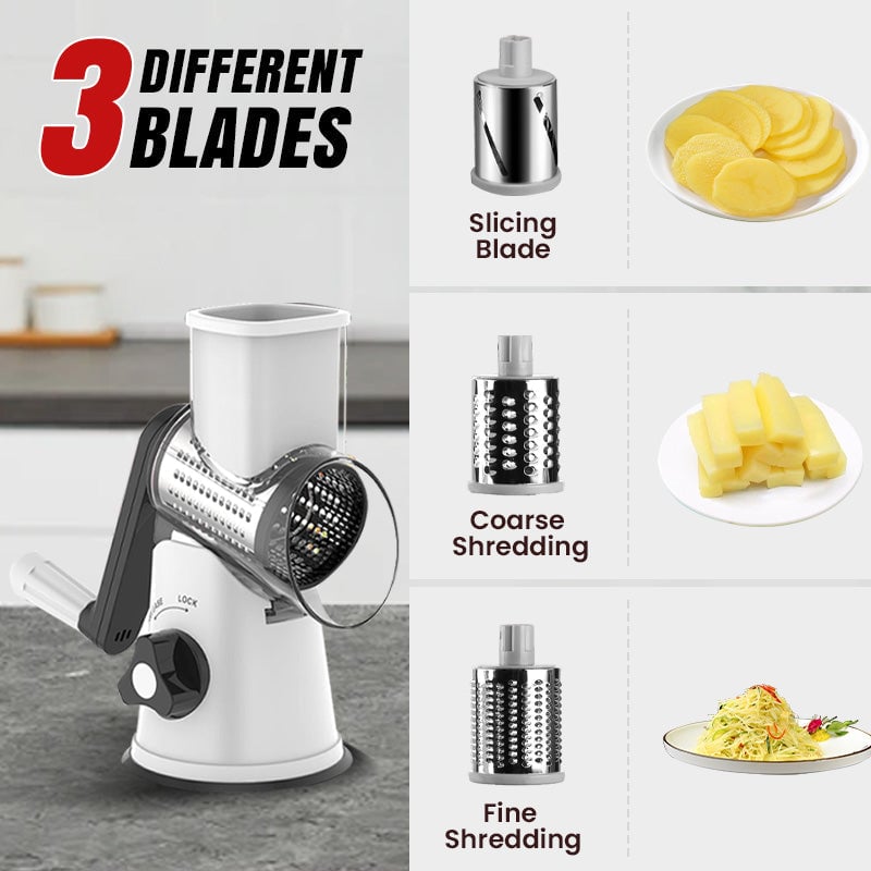 🔥Multifunctional Manual Rotary Grater & Chopper