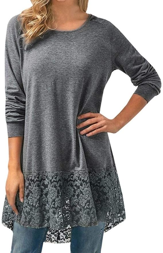 🔥HOT SALE-Autumn-Style Lace Hooded T-Shirt with Long Sleeves in Plus Size