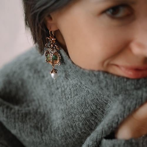 Vintage Beetle Bug Earrings