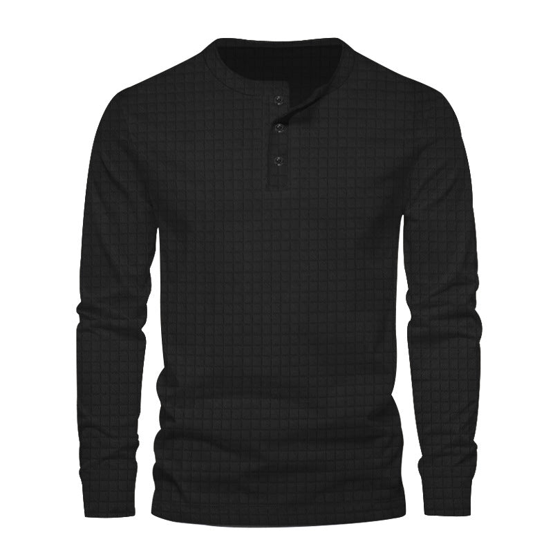 Men's jacquard small check top