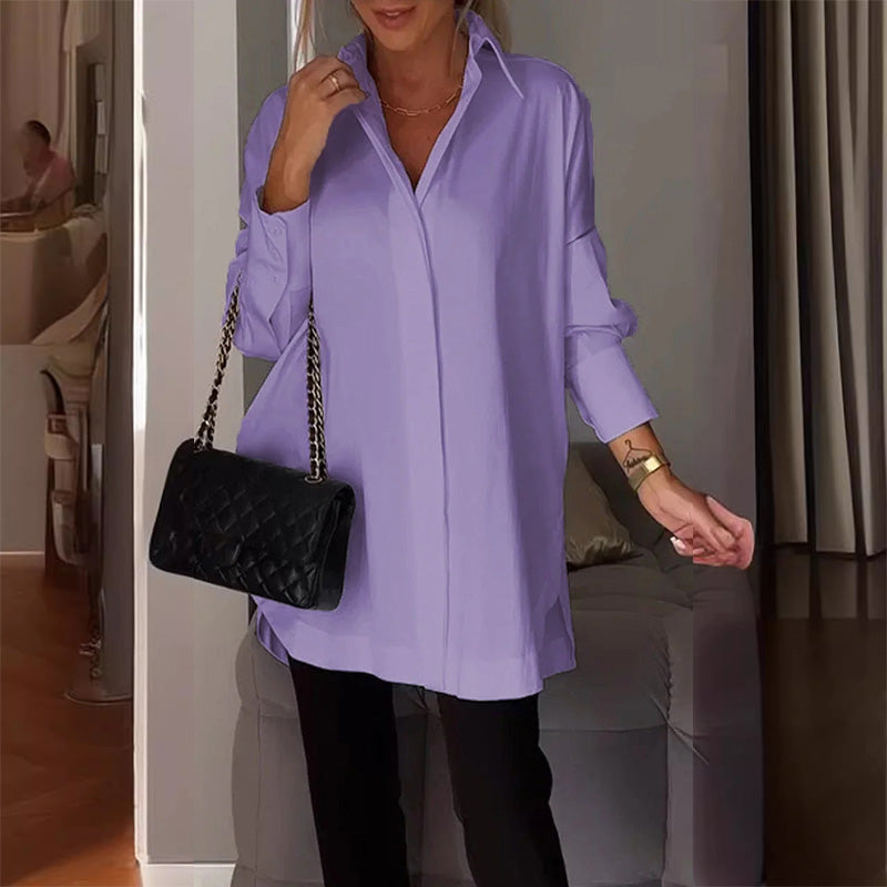 ⏳Women Casual Side Slit Shirt