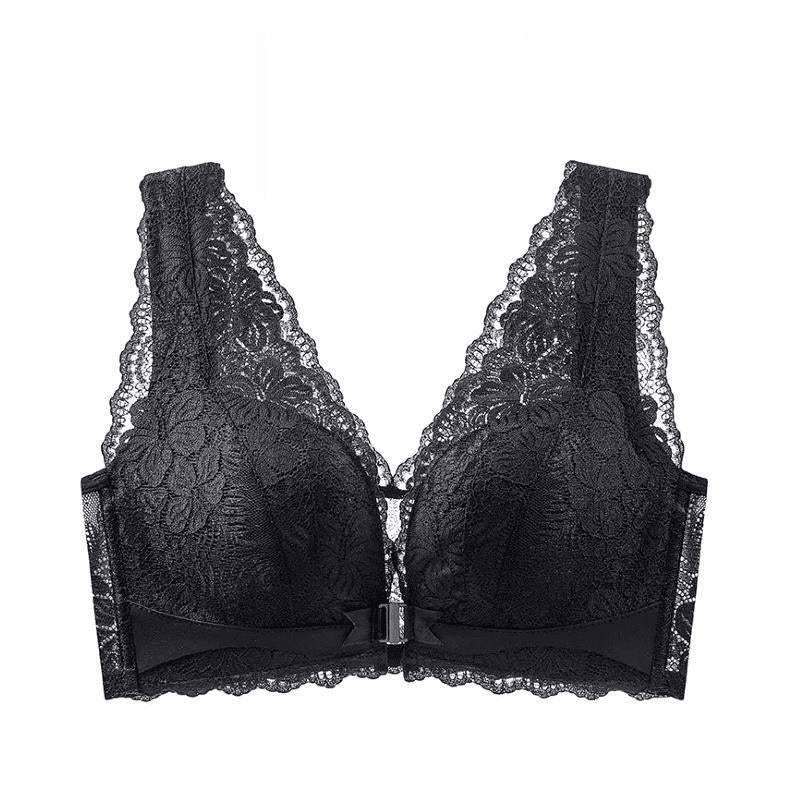 💜Lace Open Button Closure Anti-Sagging Breathable Bra