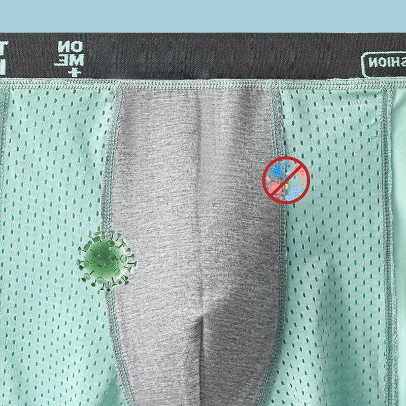 🔥Men's Ice Silk Breathable Mesh Boxer Briefs(4 Piece Set)