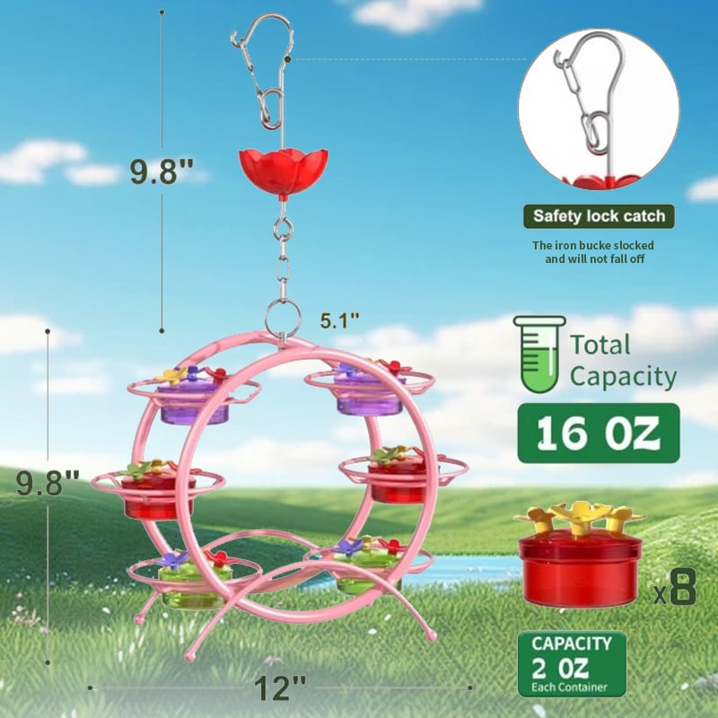 💖Pinwheel-Shaped Outdoor Hummingbird Feeder