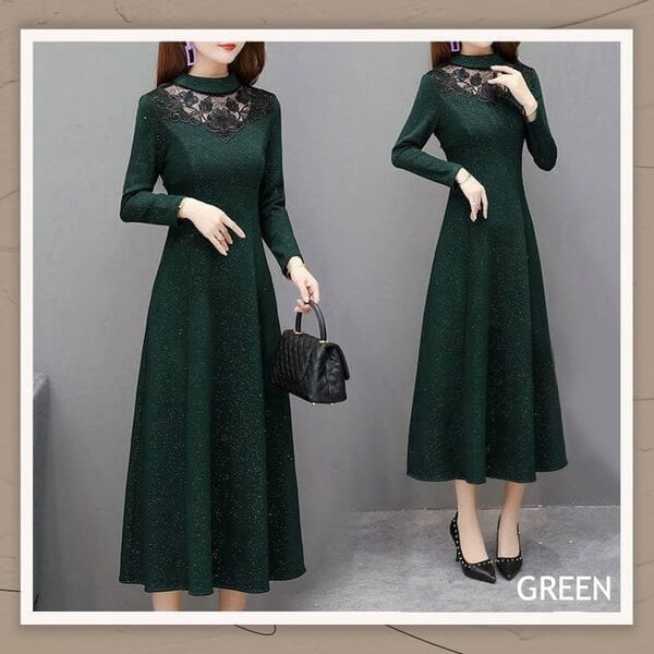 Dress embroidered with lace