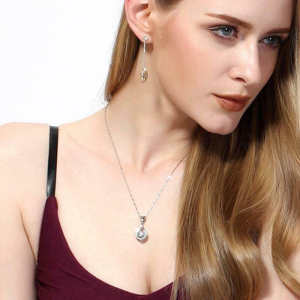 🎁Perfect Gift - Twinkling Heart Waterdrop Stone Necklace