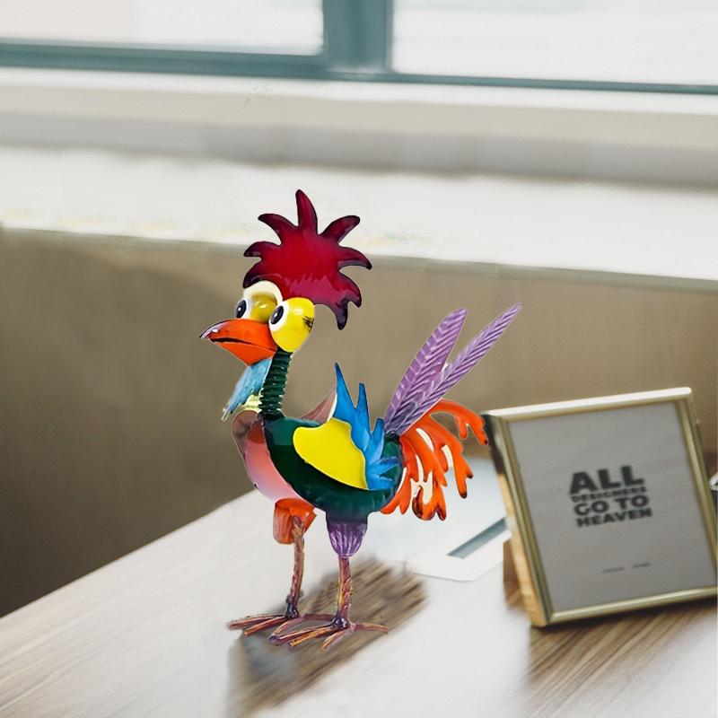 Metal-rooster Outdoor Statue
