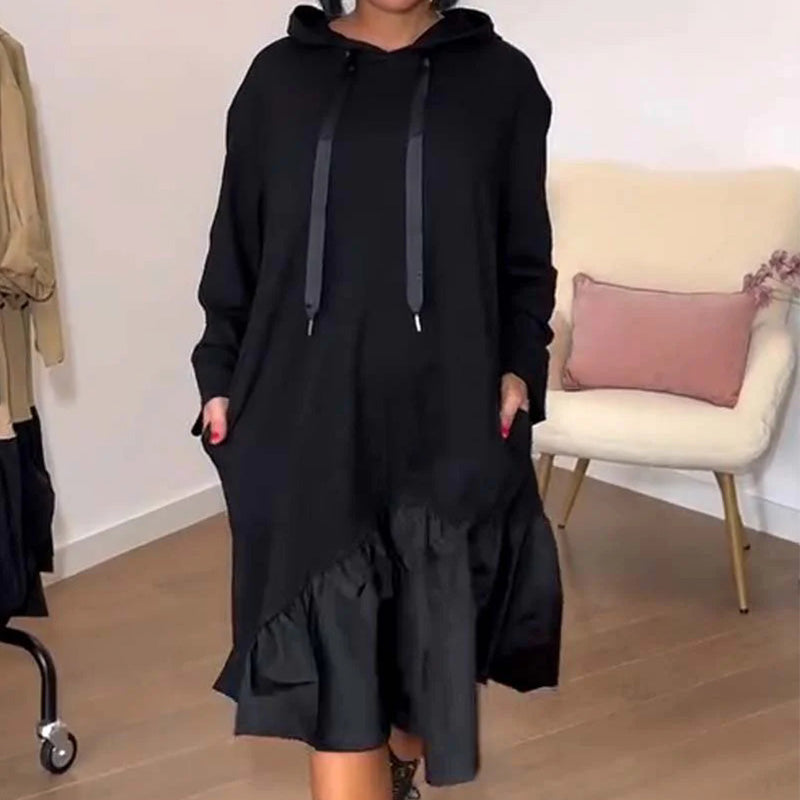 Womenâs Trendy Casual Loose Fit Hooded Dress