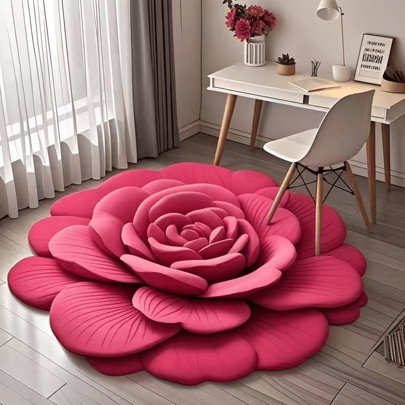 Floral Plush and Diatomaceous Earth Rug