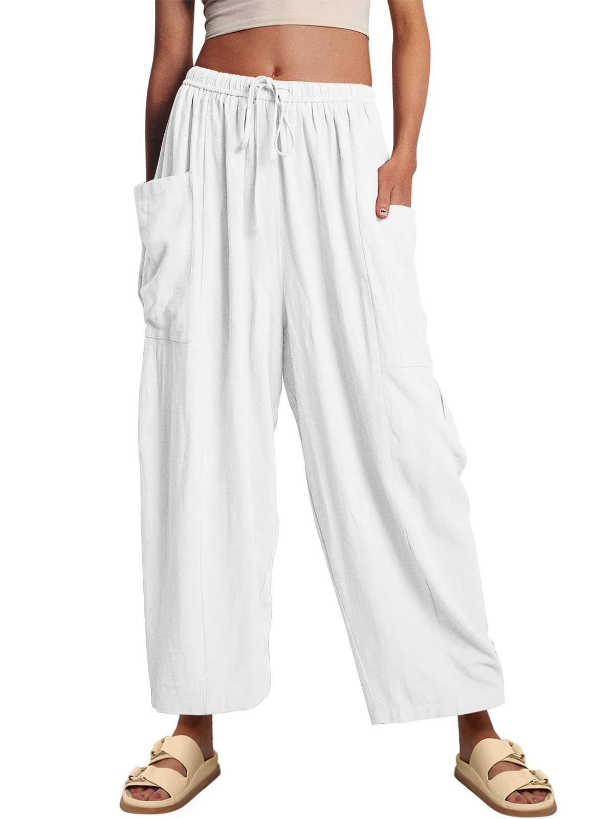 👖Women's Linen Casual Wide Leg Pants