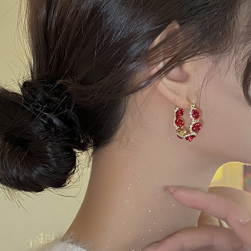 ✨ New Vintage Rose Earrings