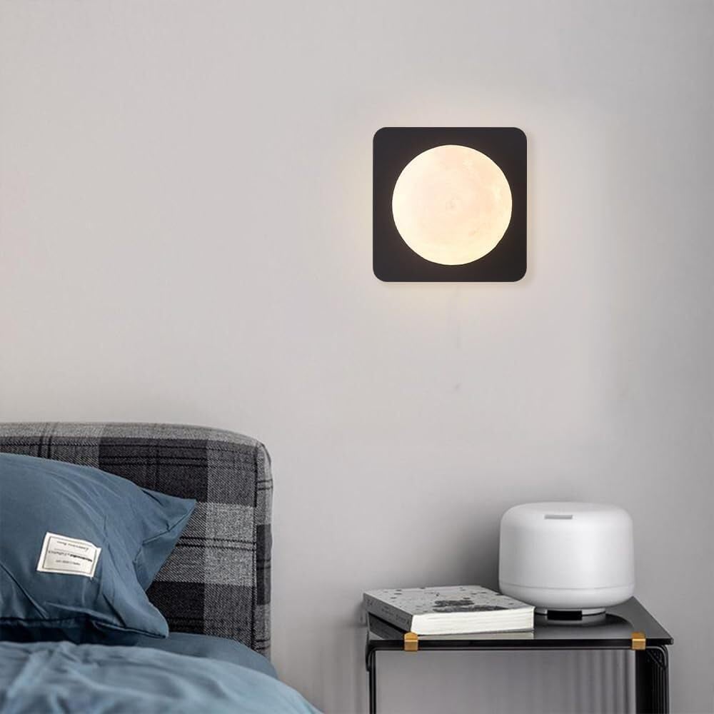 🌕 3D Printed Moon Lamp with Smart Touch and Stepless Dimming Night Light