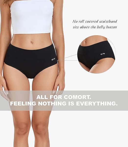 Women's High Waisted Cotton Underwear