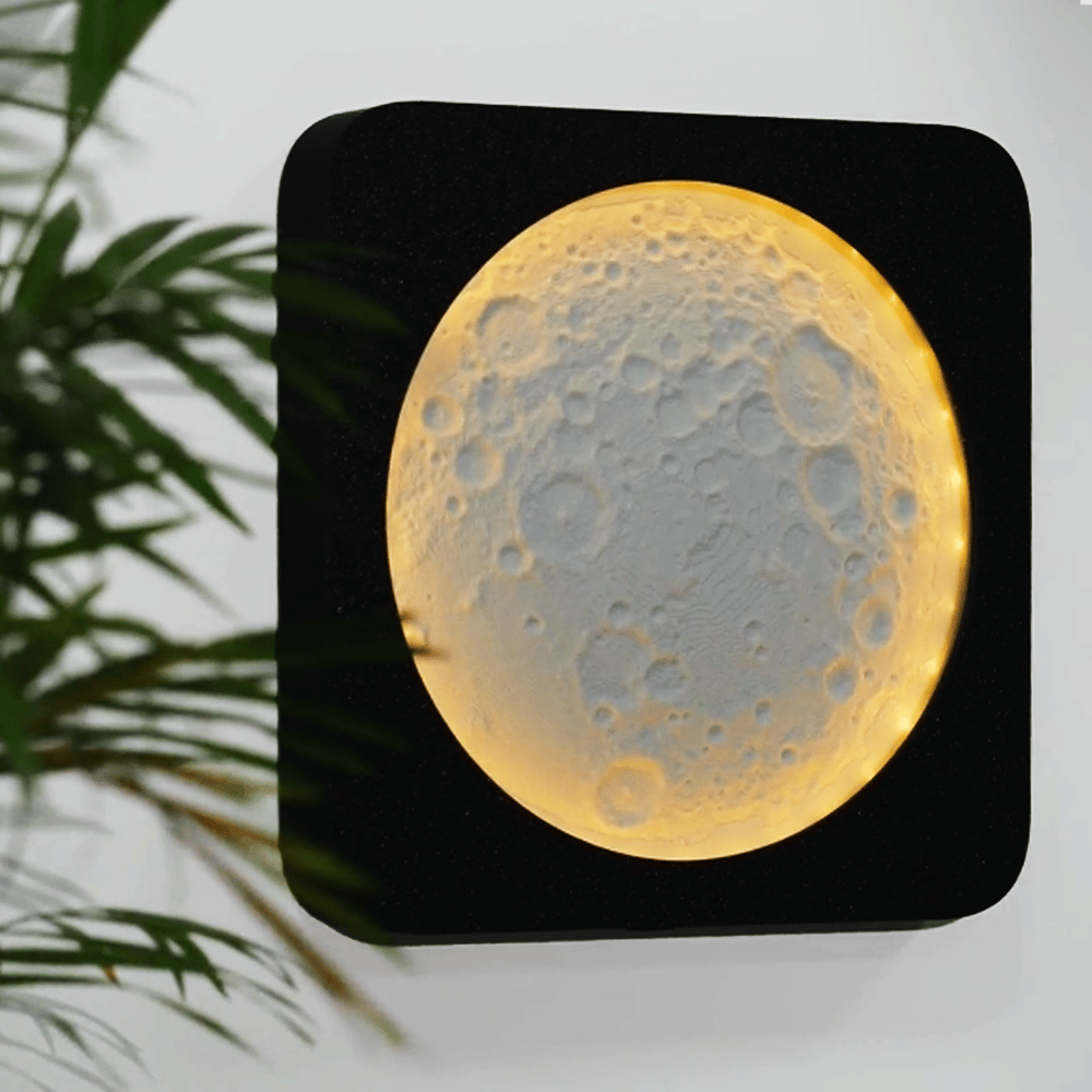 🌕 3D Printed Moon Lamp with Smart Touch and Stepless Dimming Night Light