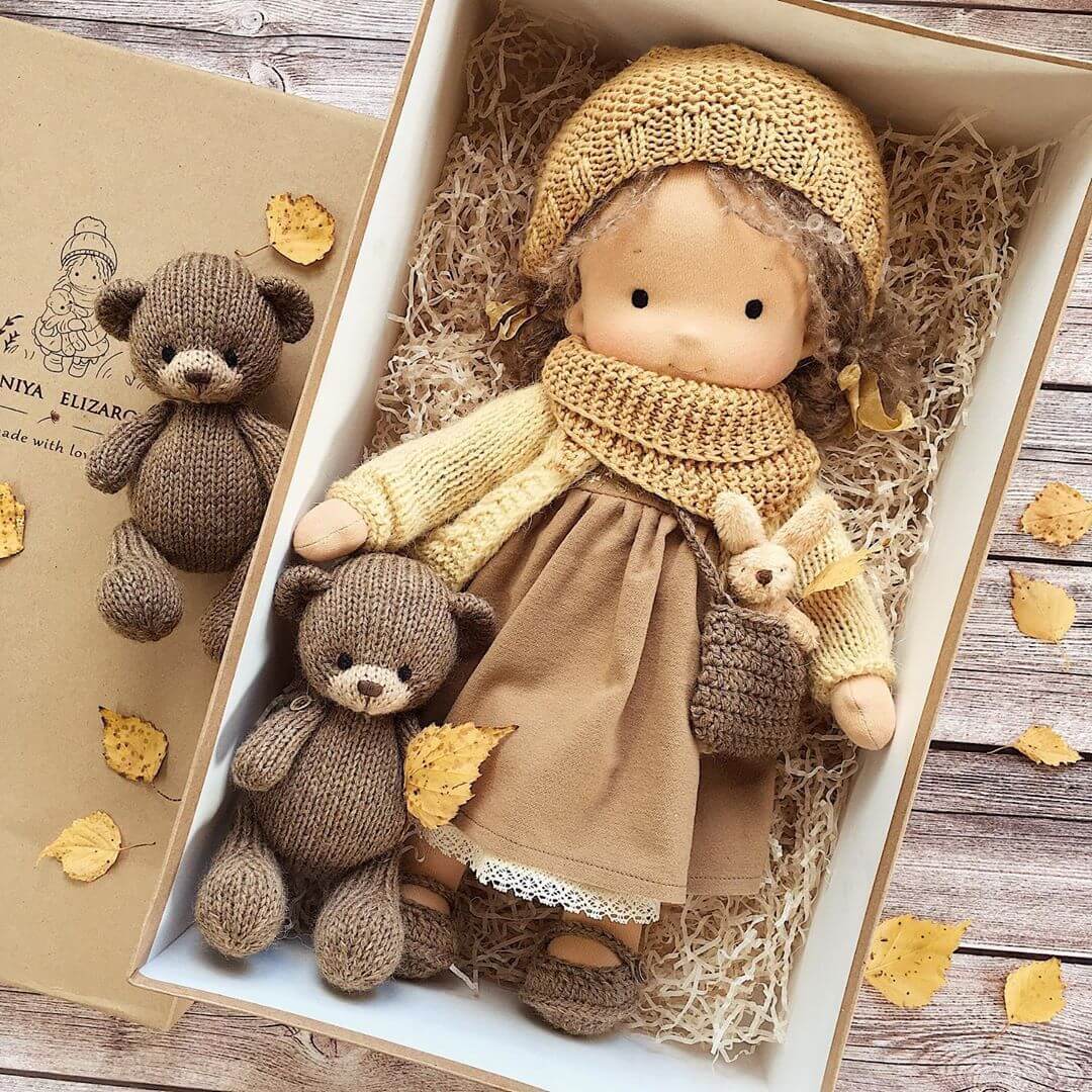 📣🔥Best Gift For Kids_—👧Handmade  Cotton Waldorf doll