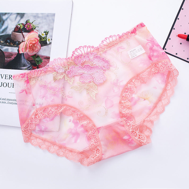 🔥Antibacterial cotton panty with lace embroidery