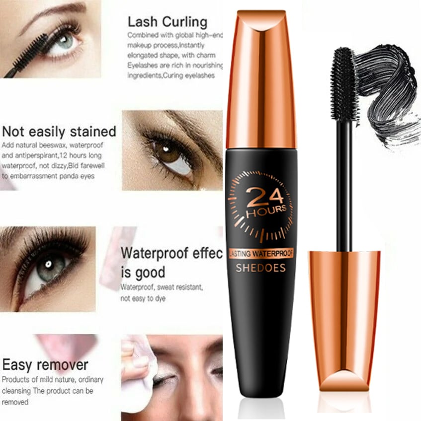 💗4D Waterproof Silk Fiber Thick Lengthening Mascara